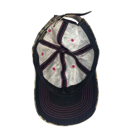 Signatures Camo Baseball Cap Womens Adjustable Strap Back Green Pink Hunting - Picture 6 of 7